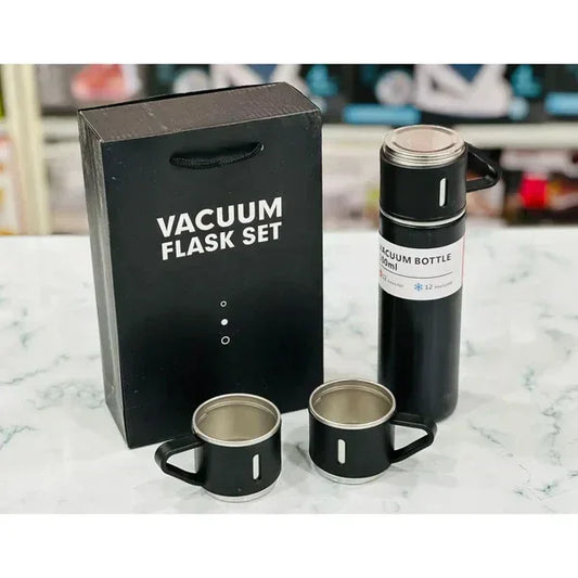 3 Cup Double-Layer Stainless Steel Vacuum Flask Set - PalmShop