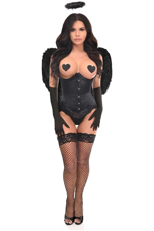 statement women bustiers and corsetsTop Drawer 4 PC Pin-Up Dark Angel Corset Costume