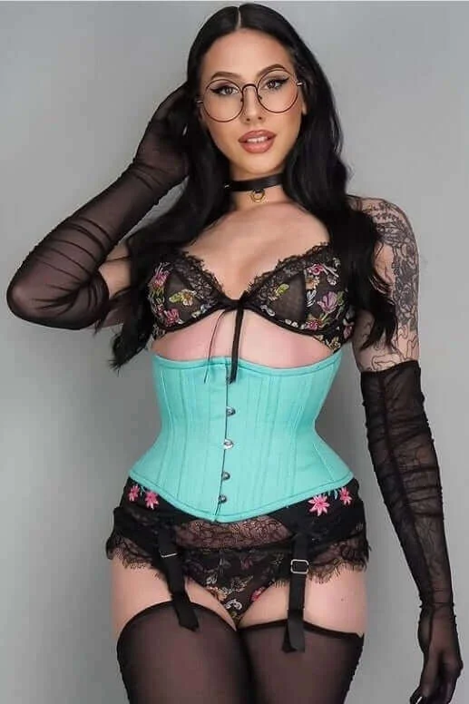 hypoallergenic women bustiers and corsetsPolly Corset Designed by Lucy's Corsetry Hourglass Silhouette in Mint Green