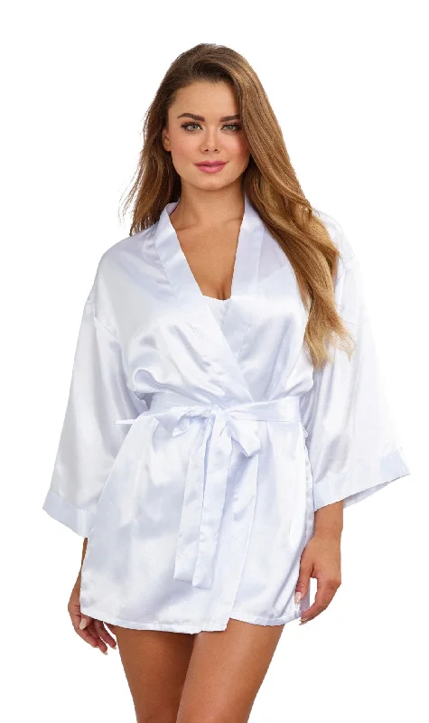 women robes with a nautical - themed patternRobe, Chemise, Padded Hanger - Small - White