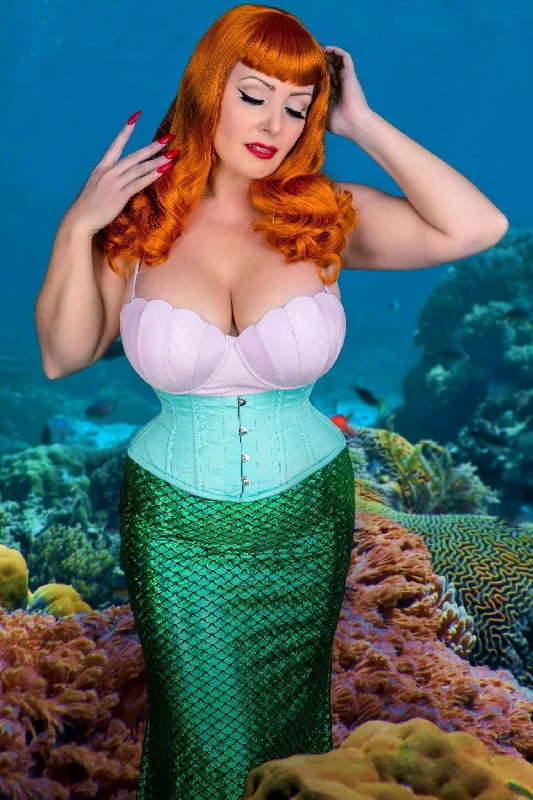 boned women bustiers and corsets structureThe Little Mermaid In Mint Green Corset