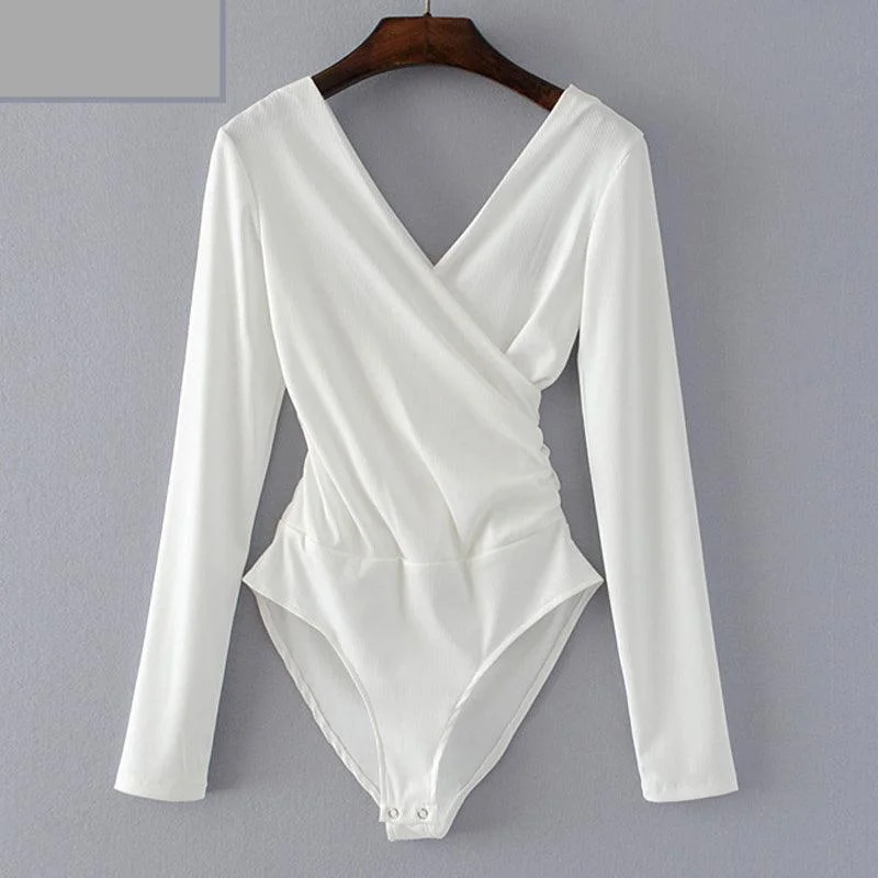 Long - Sleeve Bodysuits for Cold Weather LayeringCRISSCROSS APPLESAUCE BODYSUIT