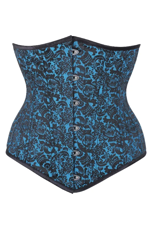 convertible women bustiers and corsetsBeautiful Turquoise Waist Training Underbust Corset- Longline