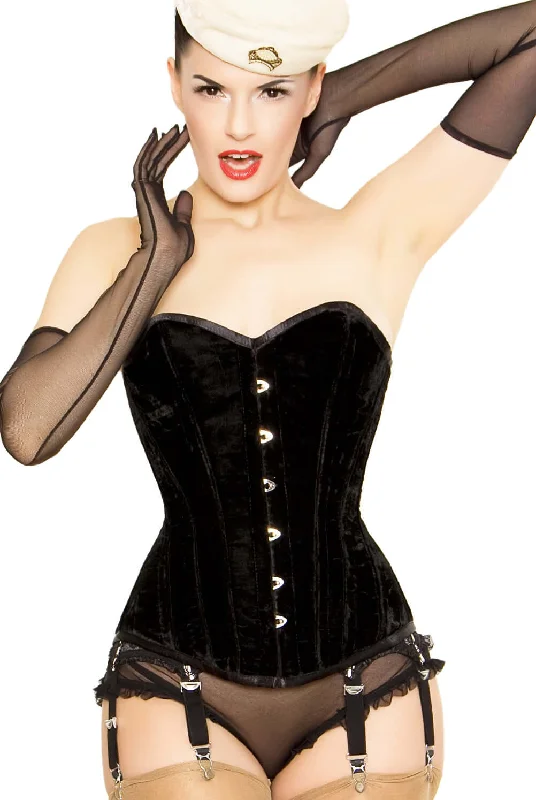 hypoallergenic women bustiers and corsetsPlaygirl Layla Corset In Lush Black Velvet