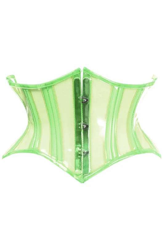 mesh women bustiers and corsetsLavish Clear Green Curvy Cut Mini Cincher Corset