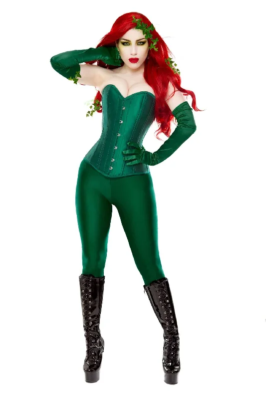 affordable women bustiers and corsetsGreen Poison Ivy Outfit