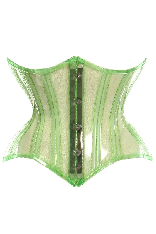 cheap women bustiers and corsets onlineGreen Clear Curvy Underbust Waist Cincher Corset