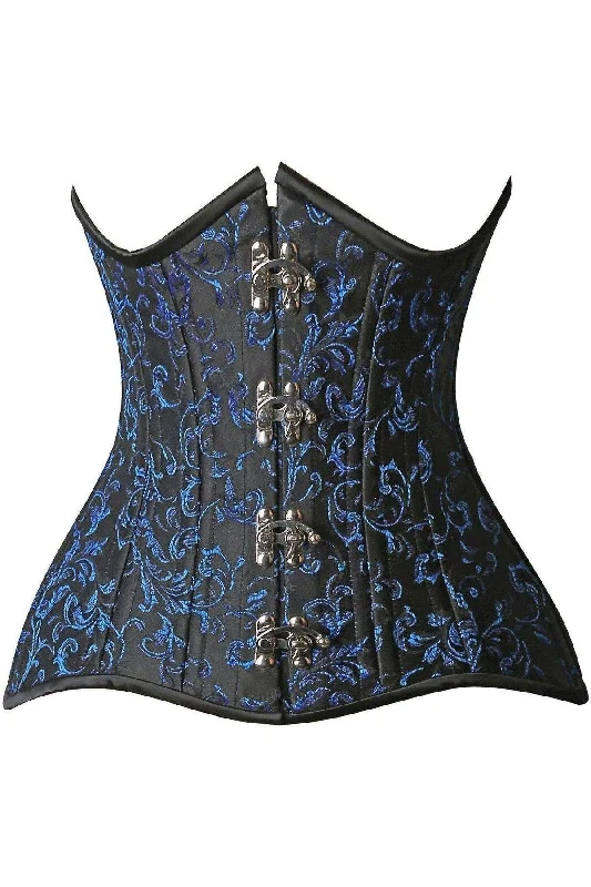 satin fabric women bustiers and corsetsTop Drawer CURVY Brocade Double Steel Boned Under Bust Corset