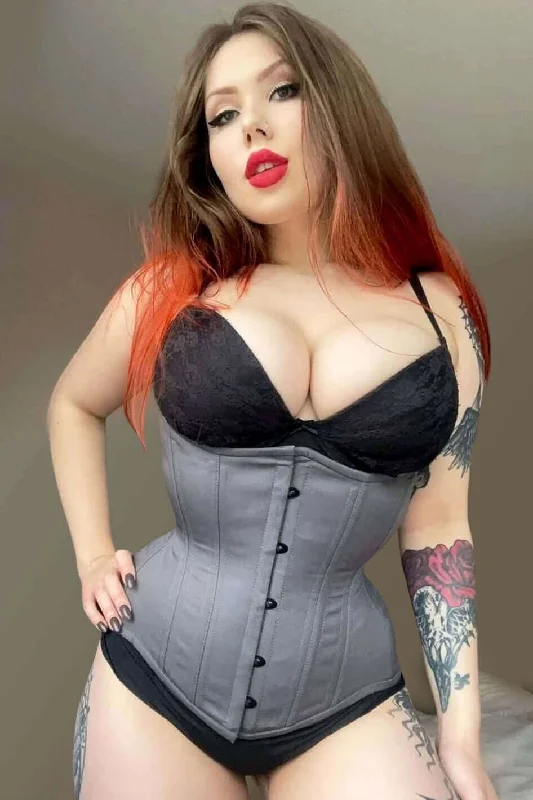 petite women bustiers and corsetsLimited Collection Grey Vixen Curvy Waist Training Corset