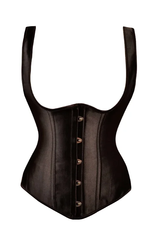 statement women bustiers and corsetsBlack High Back Underbust Corset With Straps