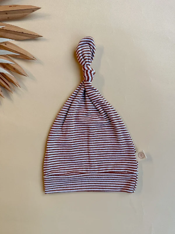 Seamless Bodysuits for a Smooth Underwear LookTop Knot Hat | Brown Stripe | Bamboo Organic Cotton