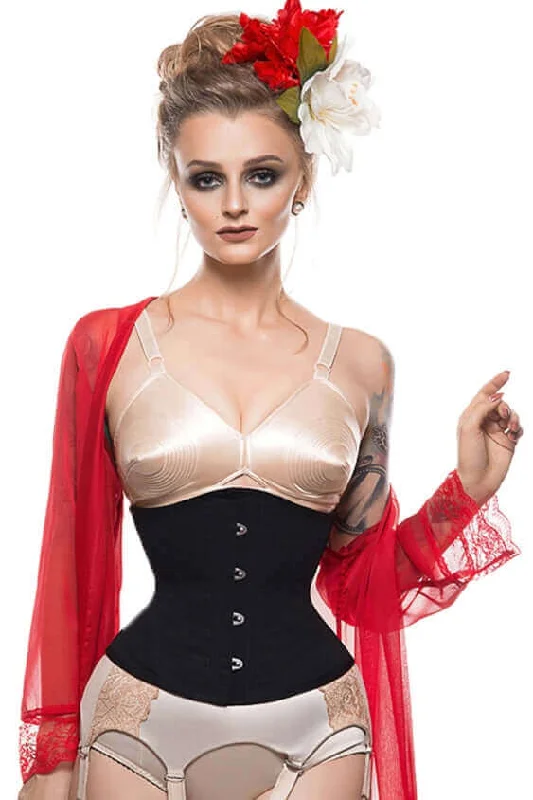 convertible women bustiers and corsetsBlack Classic Steel Boned Waist Cincher