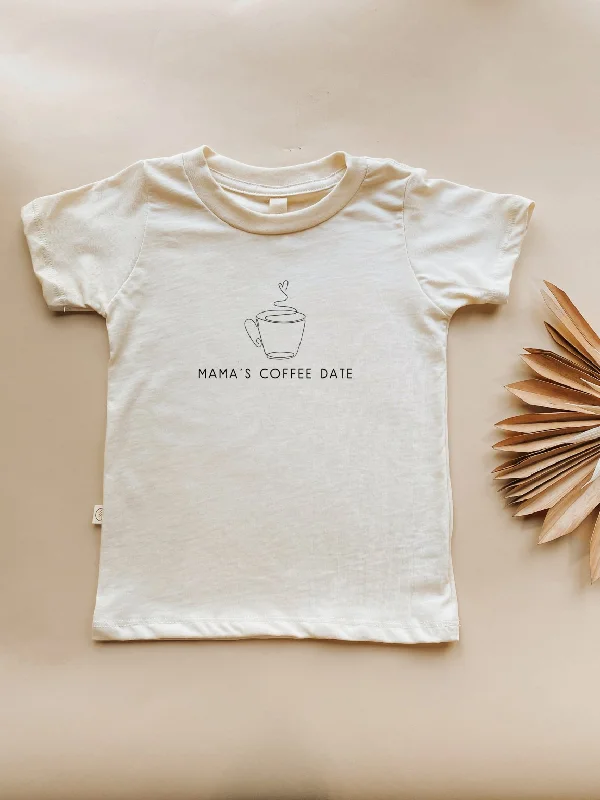 Crop Bodysuits to Pair with High - Waisted BottomsMama's Coffee Date - Organic Cotton Kids Graphic Tee