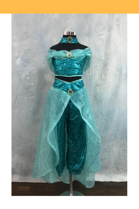 women cosplay costumes with sound - effectsJasmine Girls Size Sequin Fabric Cosplay Costume