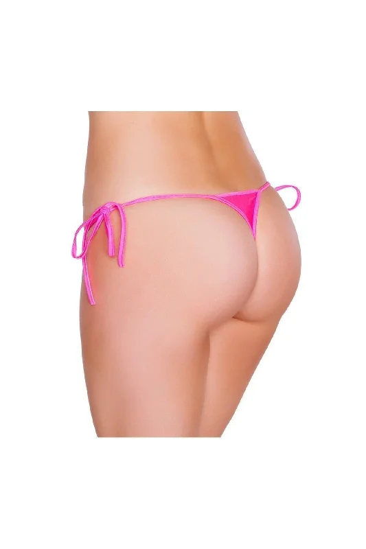 beaded women thongs for a glamorous and eye - catching lookLow Cut Tie Side Thong