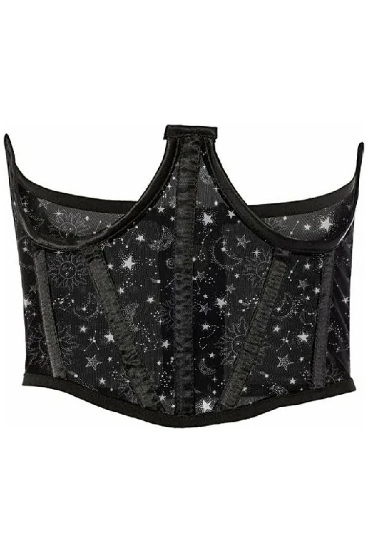 luxury women bustiers and corsets brandsLavish Celestial Mesh Open Cup Waist Cincher