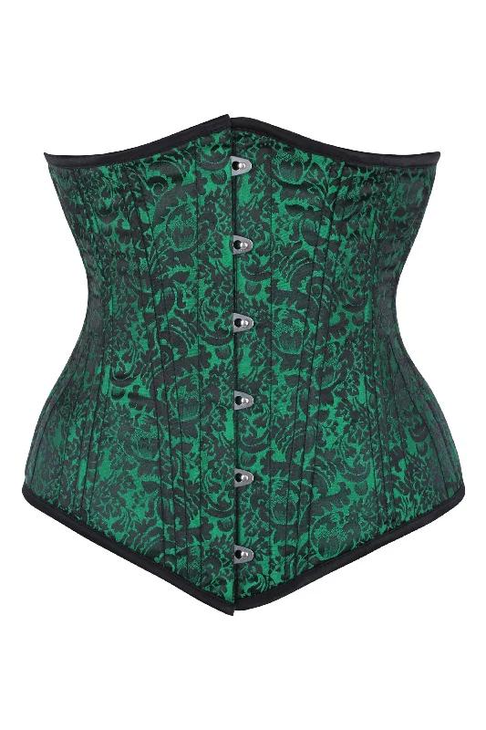 bridal women bustiers and corsetsBeautiful Green Waist Training Underbust Corset- Longline