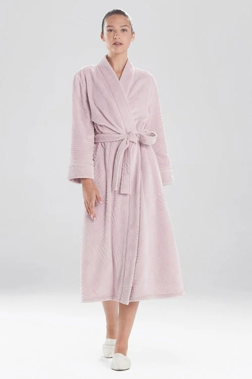 women robes with a sheer panel for a touch of allureEmbossed Waves Robe