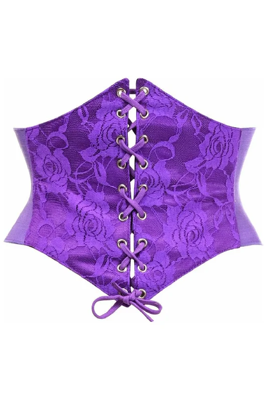 historical reenactment women bustiers and corsetsLavish Purple Lace Corset Belt Cincher