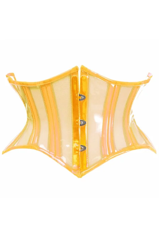 luxury women bustiers and corsets brandsLavish Clear Yellow Curvy Cut Mini Cincher Corset