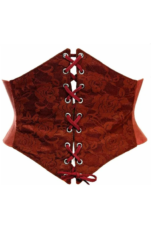 Victorian style women bustiers and corsetsLavish Wine Lace Corset Belt Cincher