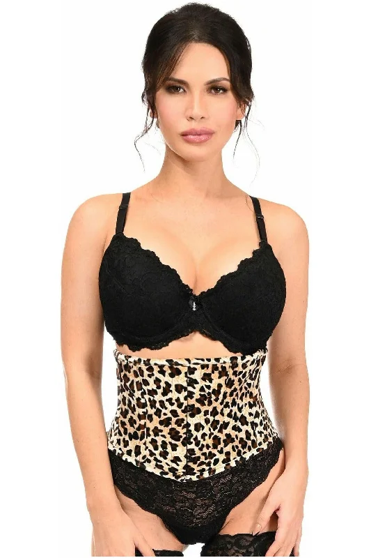 adjustable women bustiers and corsets fitLavish Leopard Velvet Mini Cincher Corset