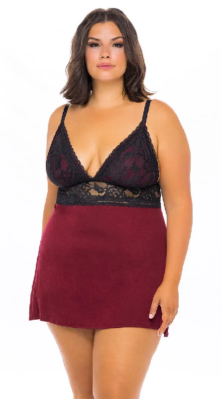 women lounge dress with a loose fit for maximum comfortPlus Size Just A Dream Chemise