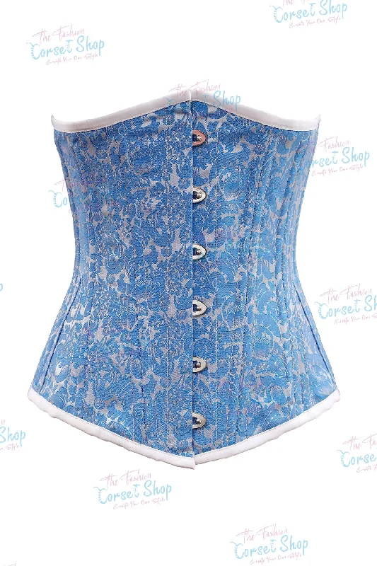 back lacing women bustiers and corsetsLineth Brocade Underbust Waist Training Corset