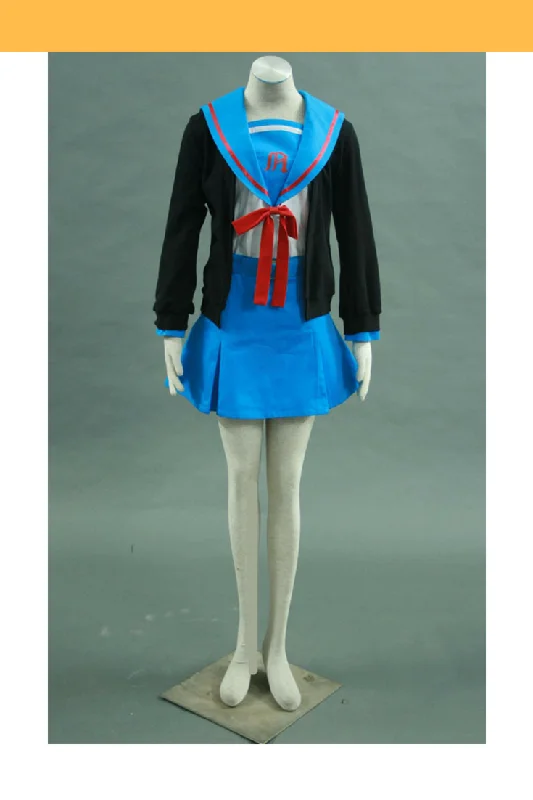 women cosplay costumes with detachable - partsHaruhi Yuki Nagato Winter Uniform Cosplay Costume