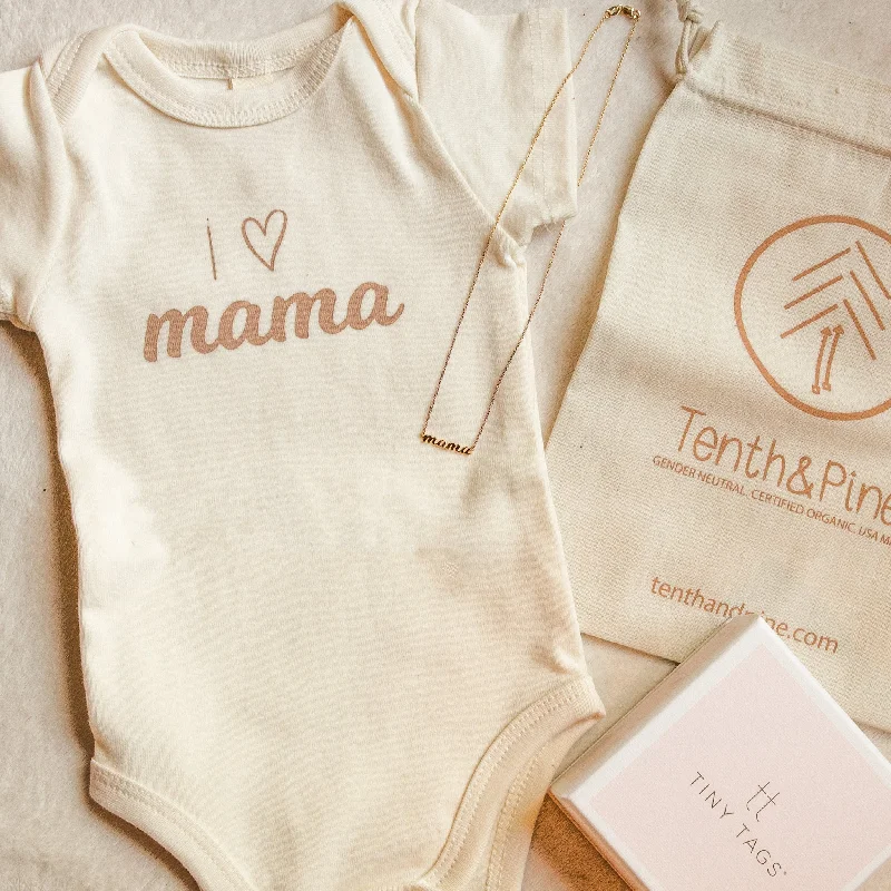 Cut - Out Bodysuits for a Trendy and Fashion - Forward StyleThe Perfect Bundle with Sterling Silver 'mama' Nameplate