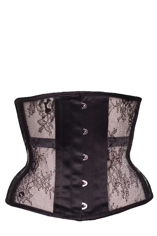 clubbing women bustiers and corsetsBlack Lingerie Weight Mesh Underbust Corset