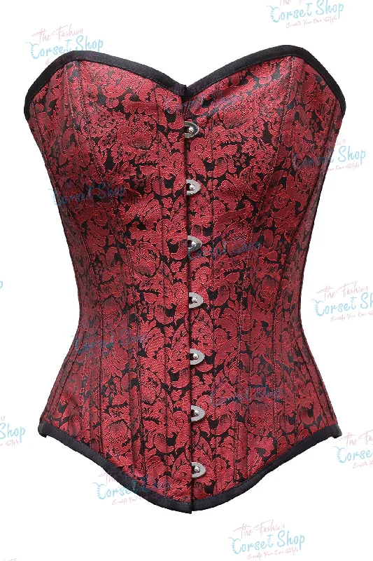 Red / Black Brocade 100 reverse