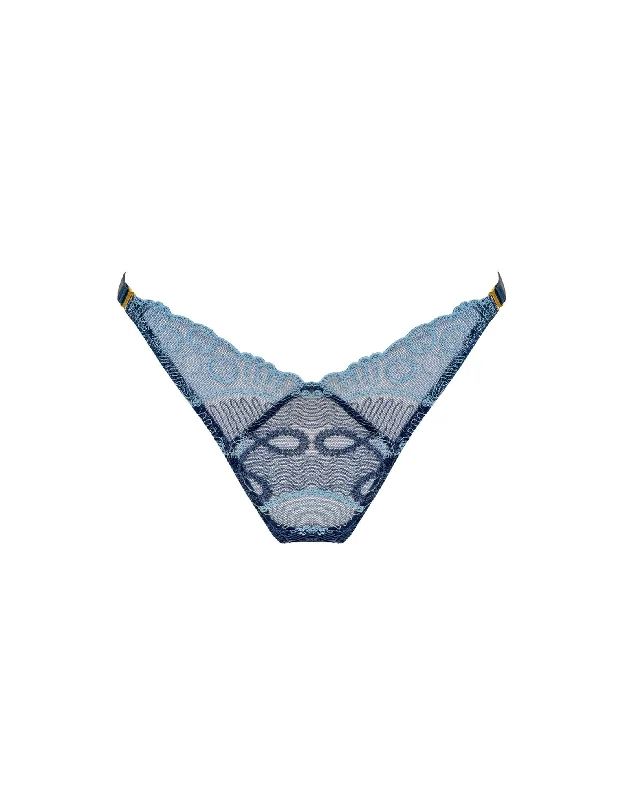 seamless beaded women thongs for a sophisticated designTierra Thong  Denim