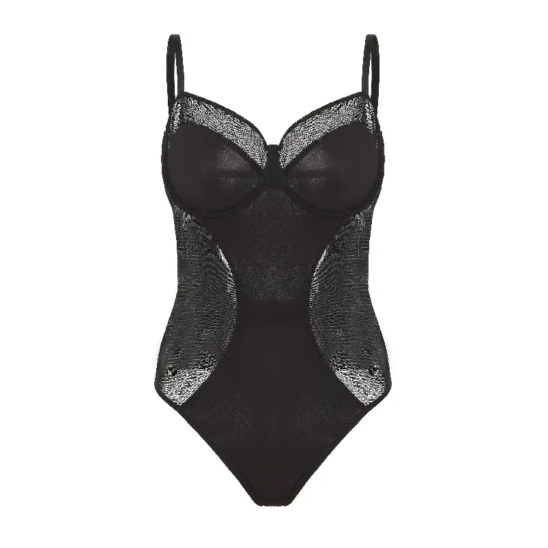 Button - Front Bodysuits with a Classic and Timeless AppealRhonda Low Back Thong Bodysuit