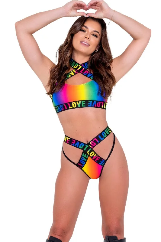 seamless shape - wear women briefs for a seamless appearancePride High-Waisted Briefs with Elastic LOVE Logo