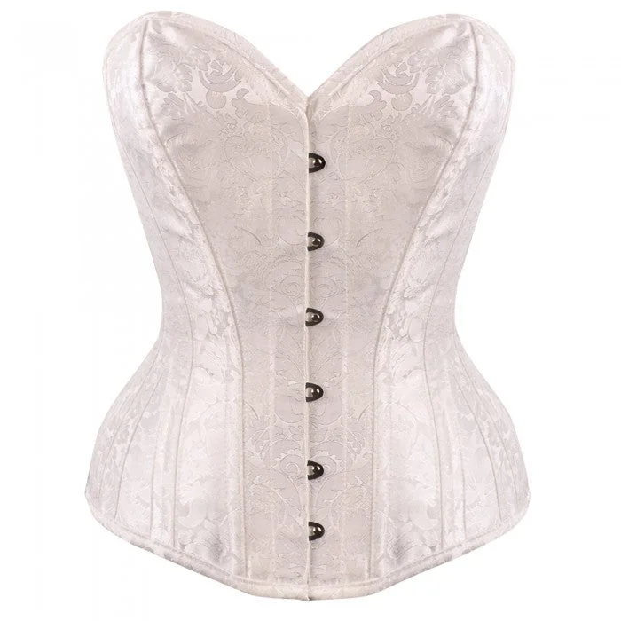 lace detailed women bustiers and corsetsJace White Brocade Bridal Overbust Corset