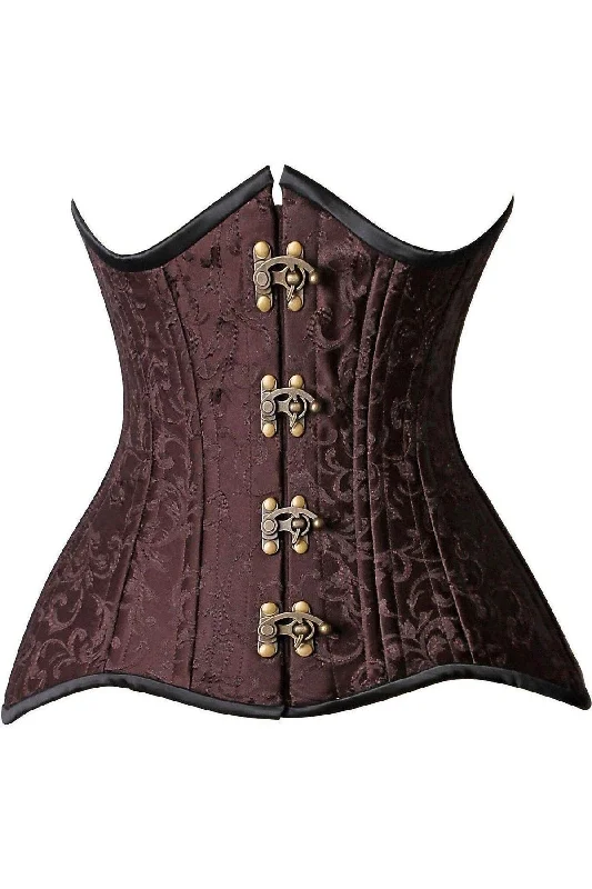 designer women bustiers and corsets collectionsTop Drawer CURVY Brocade Double Steel Boned Under Bust Corset