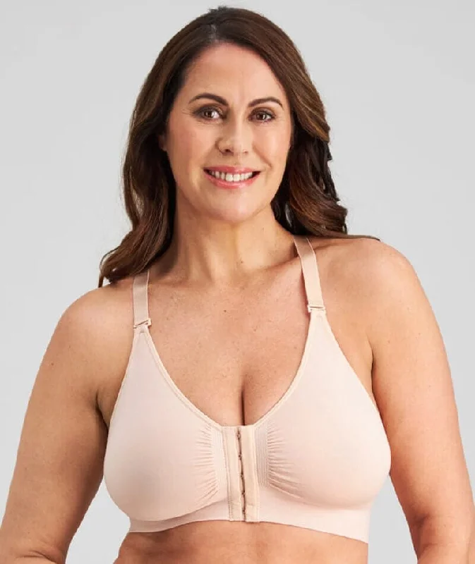 plus size bralette bras for comfortBendon Restore Front Opening Wire-Free Bra - Latte