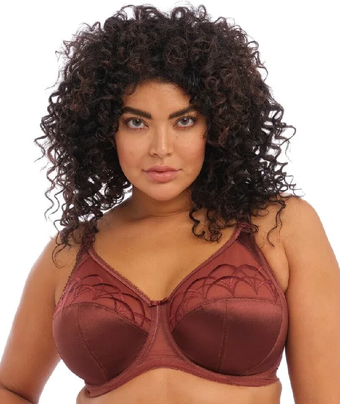 moisture wicking convertible brasElomi Cate Underwired Full Cup Banded Bra - Dark Copper