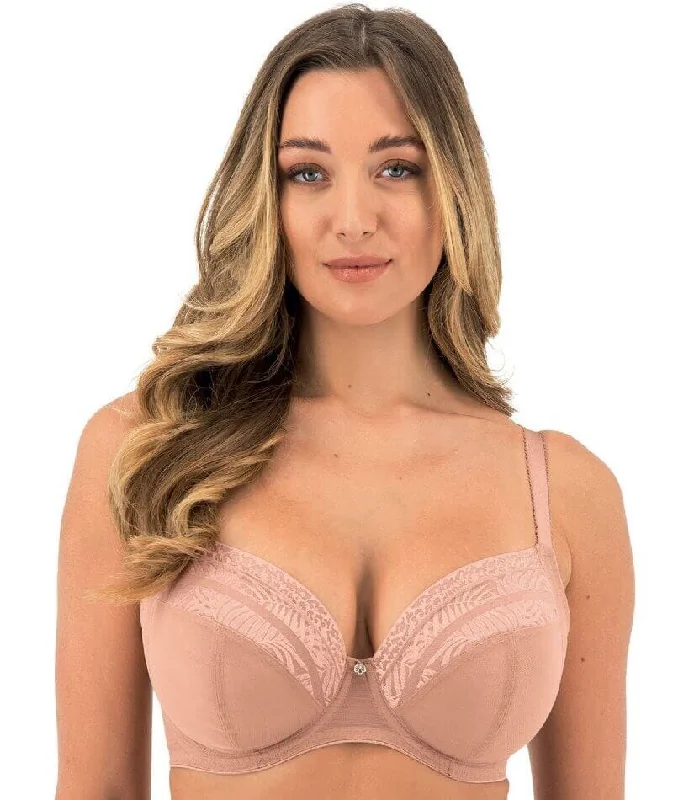 sleep bras for all night comfortFantasie Devote Underwire Side Support Plunge Bra - Cafe Au Lait