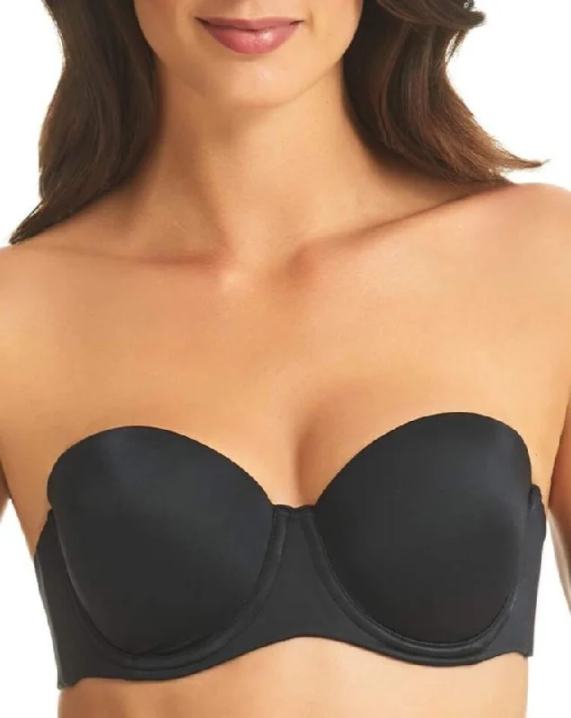 plunge push up bras for a bold lookFinelines Refined Strapless Convertible Bra - Black