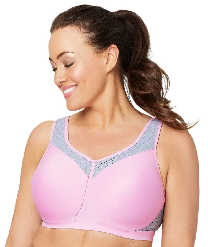 plus size bras with good supportGlamorise High Impact Underwire Sports Bra - Pink