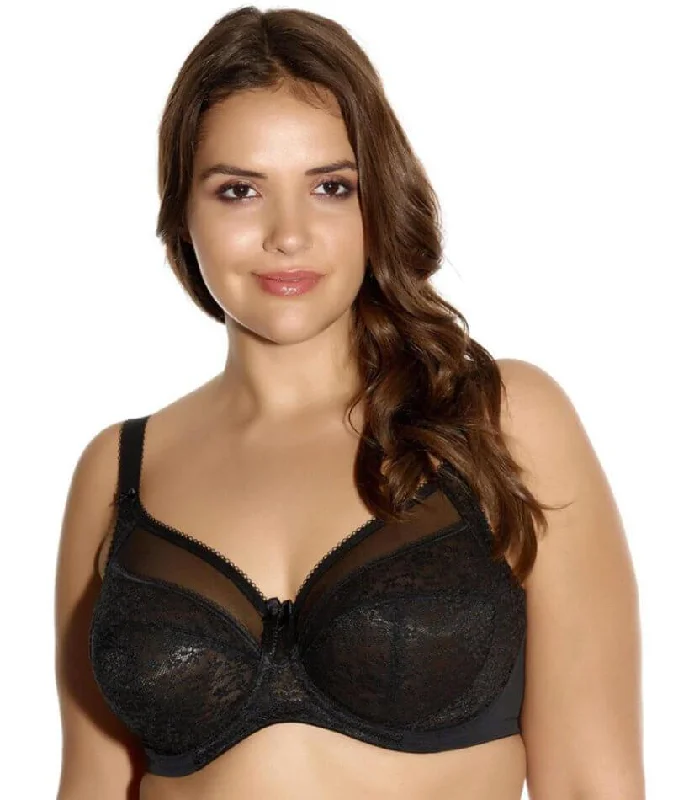 plunge wireless bras for a natural lookGoddess Adelaide Banded Underwired Bra - Black