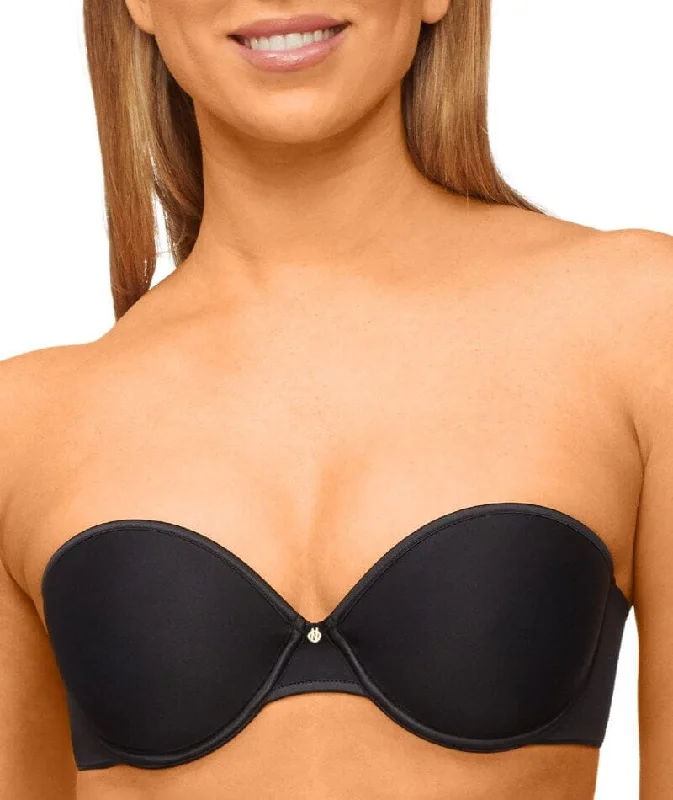 balconette push up bras for a lifted lookNancy Ganz Body Light Spacer Strapless Bra - Black