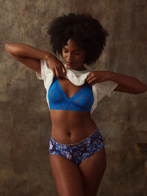 full cup bras for complete coverageSignature Lace Crossover Bralette Across The Pond Blue