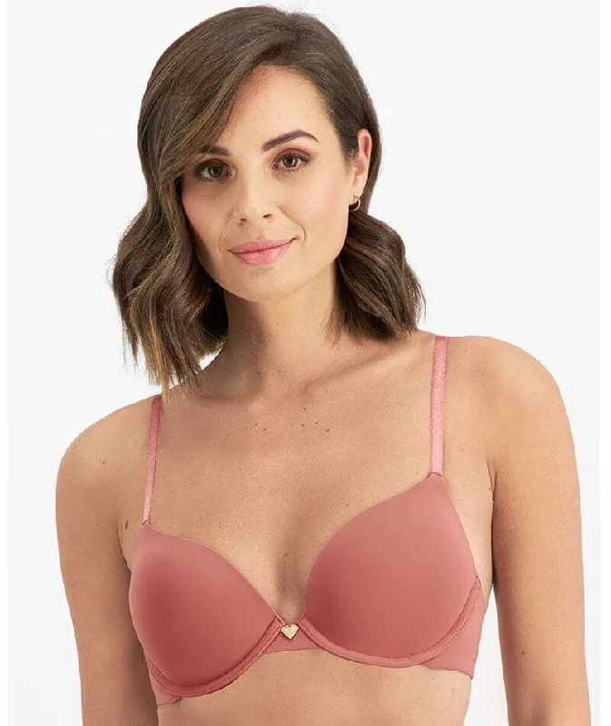 moisture wicking sleep bras for hot sleepersTemple Luxe by Berlei Smooth Level 1 Push Up Bra - Rosey