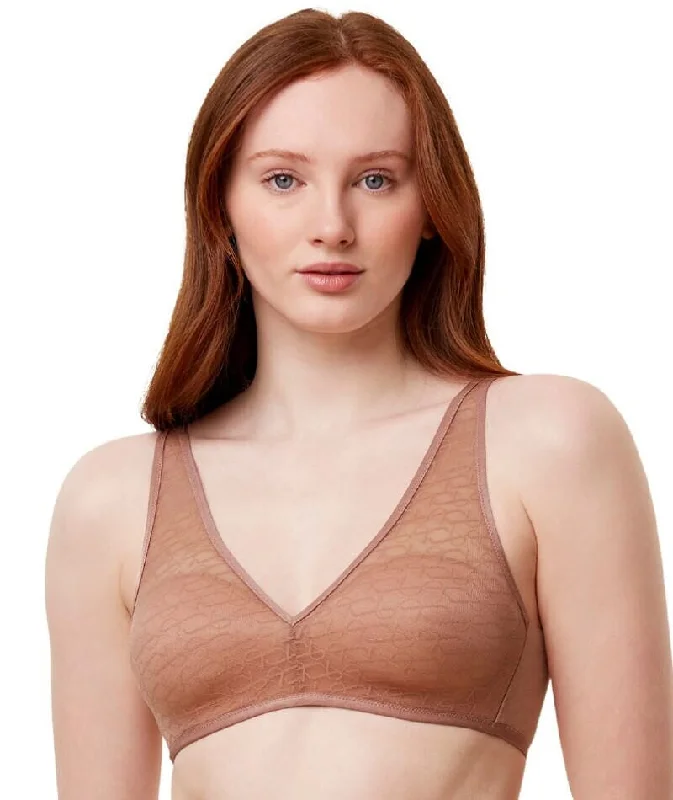 moisture wicking sports bras for sweaty workoutsTriumph Signature Sheer Padded Wire-free Bra - Toasted Almond