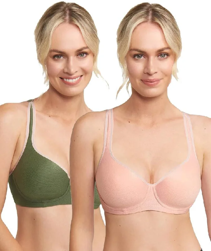 strapless bras for backless dressesTriumph Triaction Racerback 2 Pack - Pink/Green