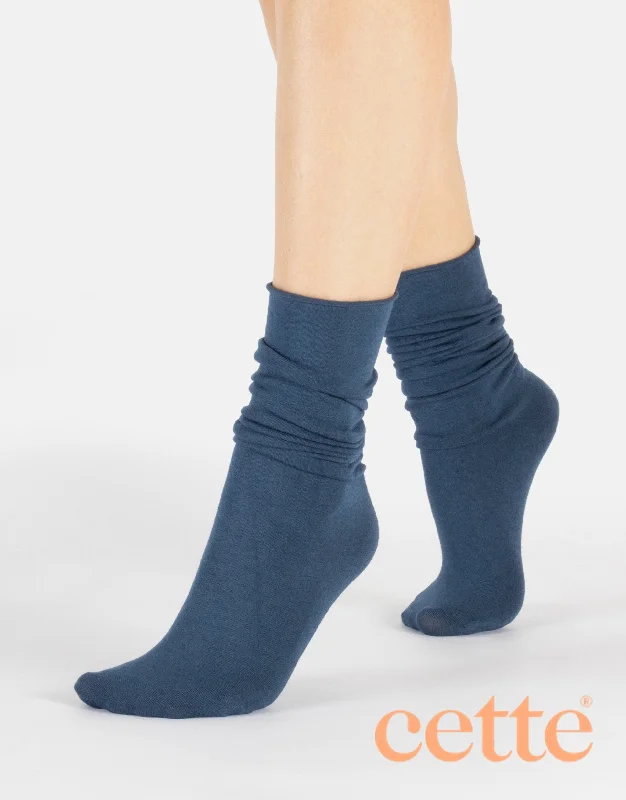 Women's wool - rich socks for winter warmthCette Cashmere Sock Loose Top Jeans 241-12