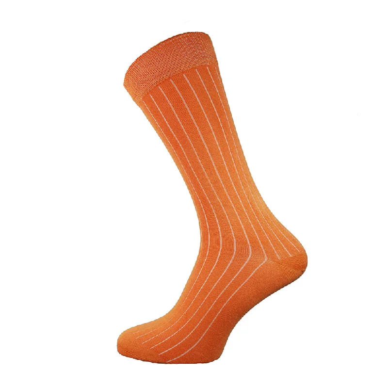 Women's sheer over - the - knee socks for a sexy appealOrange ribbed bamboo socks